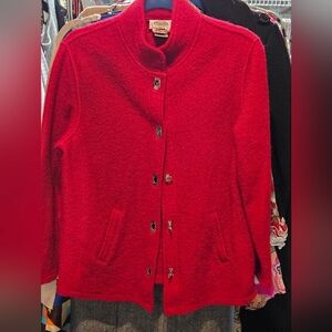 Talbots Vibrant Red Wool Jacket